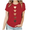 thumbnail image 2 of Vetsdori Womens Graphic Shirts Short Sleeve Summer Blouses Valentine Cute Holiday,Plus Size Pullover Tops for Junior Crew Neck, 2 of 7