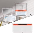 thumbnail image 4 of Estuche transparente para guardar mascarillas, dispensador de toallitas húmedas y secas. naranja, 4 of 8