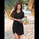 thumbnail image 5 of Vestido de Verano para Mujer, con Escote en V y Mangas , Color Negro, Talla M, 5 of 8