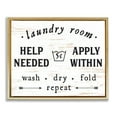 thumbnail image 5 of Stupell Industries Laundry Room Help Needed Apply Within Metallic Gold Framed Floating Canvas Wall Art, 24x30, by Lettered and Lined, 5 of 5