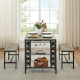 thumbnail image 4 of Yiwa 3-Piece Dining Table Set for 4, Kitchen Table with 2 Benches, Compact Set for Small Space Apartments, 4 of 7