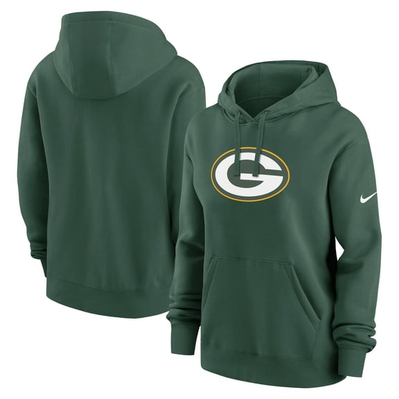 Women's Nike Green Green Bay Packers Club Fleece Pullover Hoodie