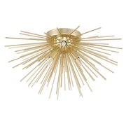 CWI Lighting Savannah 6 Light Contemporary Metal Flush Mount in Gold Leaf
