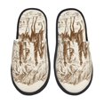thumbnail image 1 of Balery Western Desert Cowboys1 Pantuflas de Casa de Felpa Silenciosas con Diseño Estampado, Zapatillas Cómodas Antideslizantes de Algodón para Interior-Medium, 1 of 8