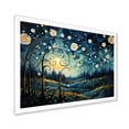 thumbnail image 2 of Designart "Deep Blue Nighttime Buttercups I" Buttercups Picture Framed Canvas Art Print, 2 of 5