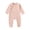 Pink, variant on Newborn Boys Girls Clothes Infant Baby Romper Cotton Ribbed Knit Long Sleeve Front Zip Up Jumpsuit Onesie (9-12 Monthss, Gray)