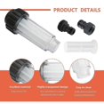 thumbnail image 4 of Water Filter for Garden Hose, 2 Pieces 3/4 Inch Water Prefilter Water Filter Set with 4 Filter Elements & 2 Quick Adapters, 4 of 5