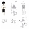 thumbnail image 4 of 10/20 Pcs Momentary Push Button On Off Switches Normally Closed Contacts Model, 4 of 5