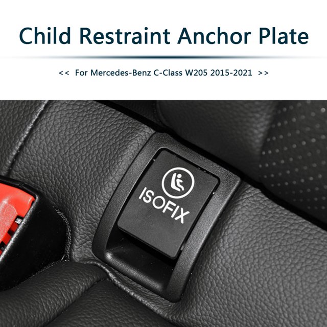 Placa De Anclaje Del Sistema De Retención Infantil Ehuebsd Para Mercedes-Benz W205 2015-2021 Negro