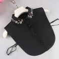thumbnail image 6 of Odeerbi Chiffon Fake Collar for Women False Collar Solid Color Detachable Collar Blouse Half Shirts Faux False Collar Black, 6 of 6