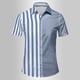 thumbnail image 3 of pstuiky Camisas de vestir de manga corta para hombre, Camisa casual de color liso para hombre con botones y cuello vuelto, manga corta camisas casuales para hombre xxxxxl, 3 of 4