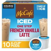 McCafe, ICED One Step French Vanilla Latte K-Cup Coffee Pods, 10 Count