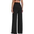 thumbnail image 4 of FUNING  Womens Yoga Sweatpants Wide Leg High Waisted Lounge Pajamas Pants Comfy Workout Loose Pants with Pockets, 4 of 5