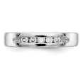 thumbnail image 4 of 14K White Gold Ring Band Wedding Diamond Round 5-Stone Channel , Size 6, 4 of 6