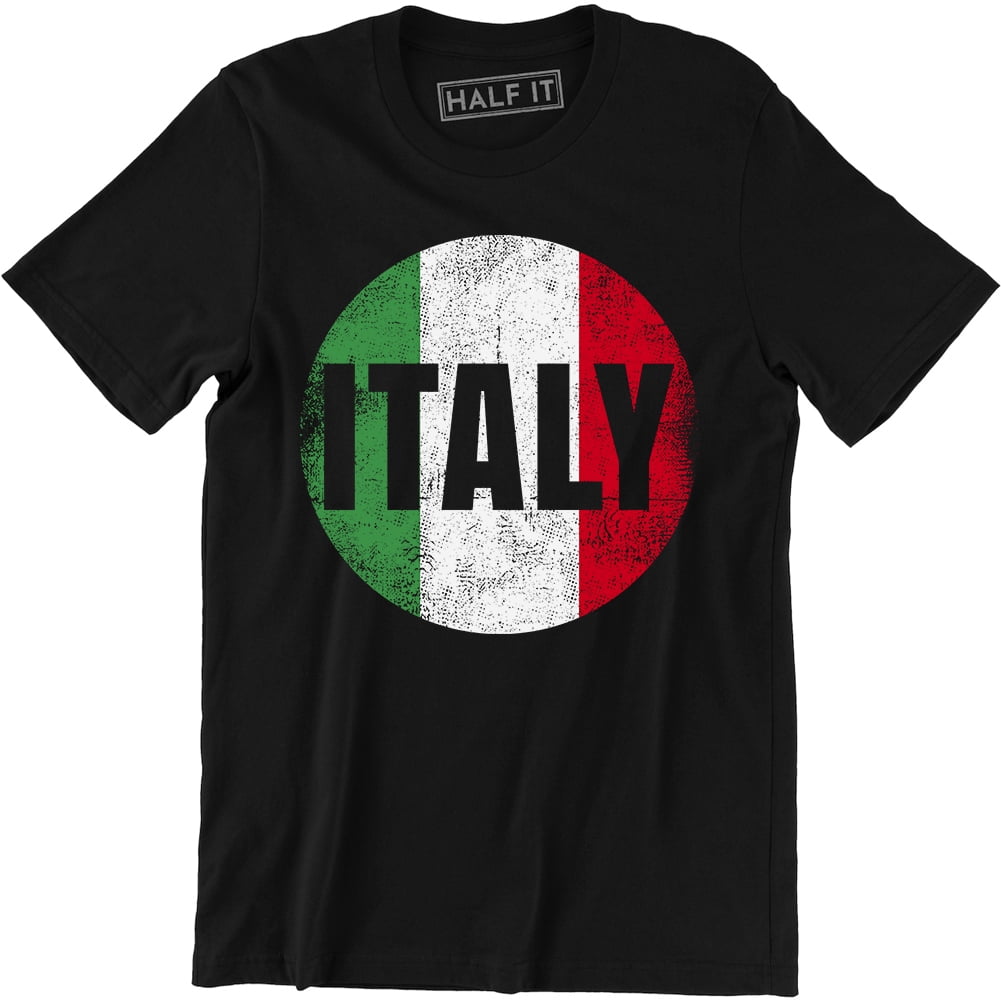 Half It Italy Italian Flag Emblem National Pride Country Symbol Men