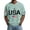 Mint Green, variant on Men's USA Patriotic V-Neck T-Shirt American Flag Graphic Casual Tee USA 250th Anniversary Shirt