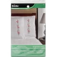 Bucilla Stamped Embroidery Pillowcase Pair 20"X30"Sampler Roses