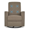 thumbnail image 6 of Evolur Harlow Deluxe Glider With Back Massager |Recliner| Rocker, Light Truffle, 6 of 13