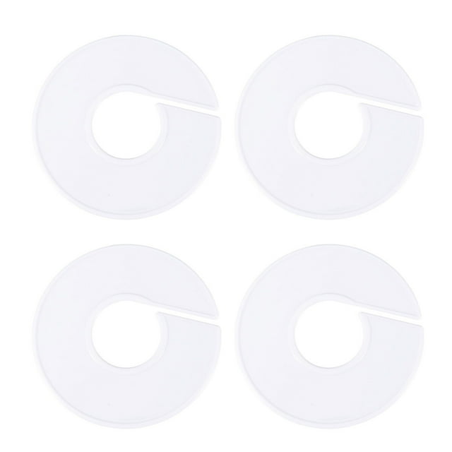 10pcs plástico concéntrico redondo suspensión de ropa tamaño hebillas de separación para el tamaño de ropa y accesorios de bricolaje (blanco)
