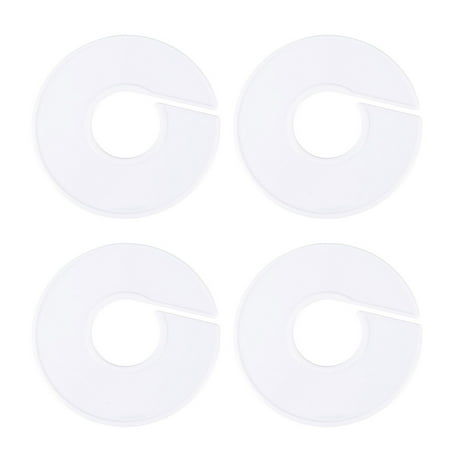 

Homemaxs 10pcs Plastic Concentric Round Clothing Hanger Separation Size Buckles for Clothes Size and DIY Accessories(White)