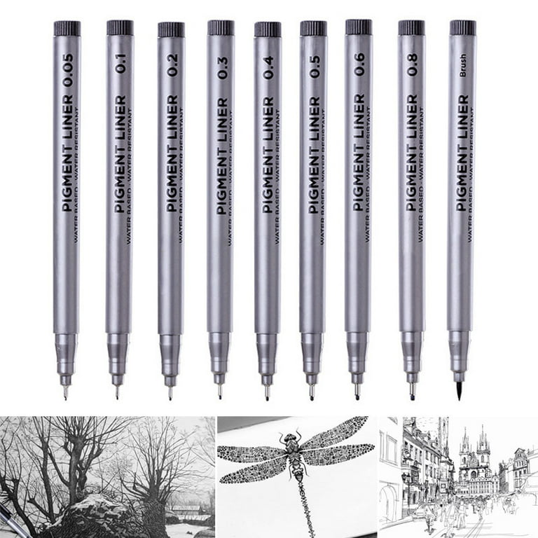 3pcs/set 0.6mm Waterproof Fine Liner Pens For Art Design