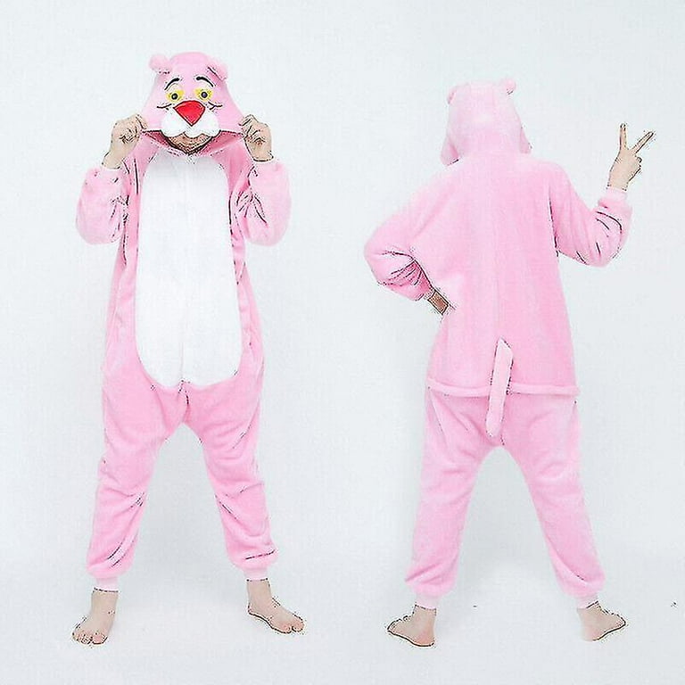Pink Panther Animal Pajamas Unisex Kids Cosplay Costume Onesie Kigurumi Jumpsuit Sleepwear Walmart