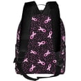 thumbnail image 3 of Lsque Breast Cancer Awareness3 Pattern Backpack – School Travel Canvas Daypack with Ergonomic Padded Straps, Multiple Compartments & Leather Handle, 3 of 5