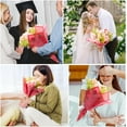 thumbnail image 5 of 20 Sheets Flower Wrapping Paper 22.4 x 22.4In Wedding Bouquet Packaging Waterproof Wrap Paper Plastic Bouquets Wrapper DIY Crafts Strawberry Patterns Birthday Florist Decor Gifts Cerise Cerise, 5 of 9