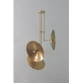 thumbnail image 2 of 3 Light Domed Pendant Mid Century Modern Raw Brass Sputnik chandelier light Fixture, 2 of 9