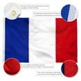 thumbnail image 4 of DANF France French Flag 3x5 Outdoor, Double Sided Heavy Duty 210D Nylon France National Country Flag with Sewn Stripes/4 Stitch Hemming/Brass Grommets, 4 of 6