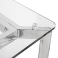 thumbnail image 7 of Masters Modern Office Desk In Mirrored Chrome With Clear Glass Top, 7 of 7