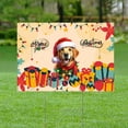 thumbnail image 2 of Merry Christmas Santa Golden Retriever Scarf Twinkling Lights Xmas Holiday Yard Sign Goldens Dog Lover Gifts Idea Outdoor Home Lawn Garden Porch Decor - 00022, 2 of 5