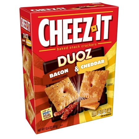 Cheez-It Duoz Baked Bacon & Cheddar Snack Crackers, 12.4
