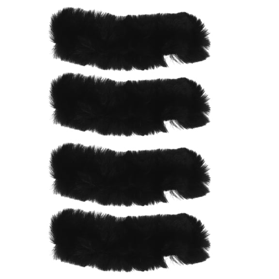 LOLIPPYY 4-Pack Black Plush Detachable Shoe Straps for Heels, Comfortable and Stylish Accessories for Women’s Shoes and Events