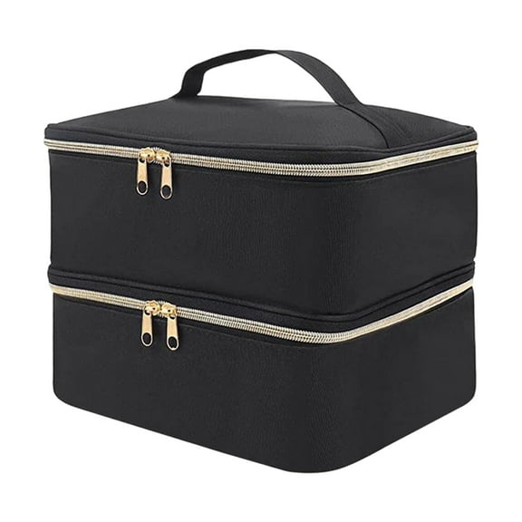 Sturdy Nails Polish Storage Case With Adjustable Dividers Holds Bottles Dryer Manicure Tool Bottom Compartments