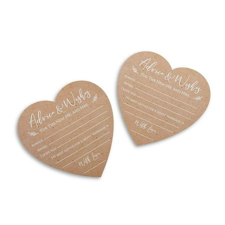 Kate Aspen Wedding Advice Card, Heart Shape Game Cards, Perfect Wedding Favor, Bridal Shower Favor & Patry Favors - Set of (Best Hearts Card Game App)