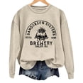 thumbnail image 4 of YVNAURA Halloween Letter Print Pullover Sweatshirt for Women Vintage Spooky Graphic Crewneck Long Sleeve Oversized Relaxed Fit Casual Fall Top Party Daily Wear 1 Pack, Beige,L, 4 of 4