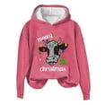 thumbnail image 2 of Aujourd'hui Réduction! Aqestyerly Hauts de Noël Grande Taille pour Femmes Imprimé de Noël Col Rond Manches Longues Pull Ample, 2 of 3