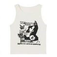 thumbnail image 5 of YCNYCHCHY Y2k Grunge Print Sleeveless Sexy Tank Top for Women Ribbed Knit Vest Streetwear Aesthetic Clothing Female Crop Top Women 2000s, 5 of 6