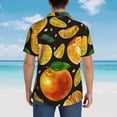thumbnail image 6 of Bixox Men's Hawaiian Shirts Men's Tangerine Print Short-Sleeve Shirt-3X-Large, 6 of 8
