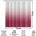thumbnail image 6 of Rose Pink Shower Curtain Set with Hooks Modern Ombre White Red Shower Curtains for Bathroom Hotel Dorm Solid Boho Waterproof Fabric Shower Curtain 72x72inches, 6 of 6