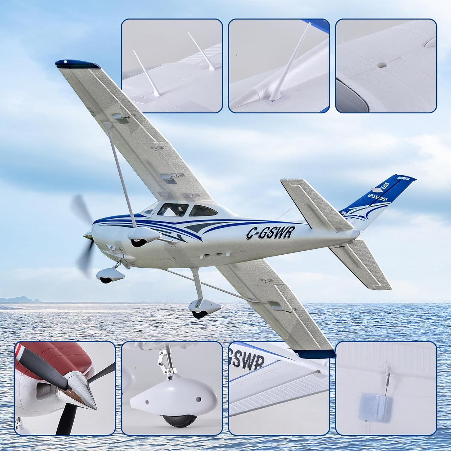 FMS 1500mm Cessna 182 PNP (No Radio, Battery, Charger)