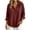 Red, variant on GERsome Long Sleeve Shirts for Women Snap Button Hooded Loose Fit Dressy Casual Pullover Tops Green L