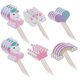 thumbnail image 1 of Rainbow Cake Toppers Children Theme Party Assorted Decoration 24Pcs, 1 of 5