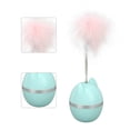 thumbnail image 4 of Cat Feather Toy, Spring Design Relieve Loneliness Cat Shape Base Cat Teasing Toy With Bell For Indoor Cats Kitten Blue, 4 of 8
