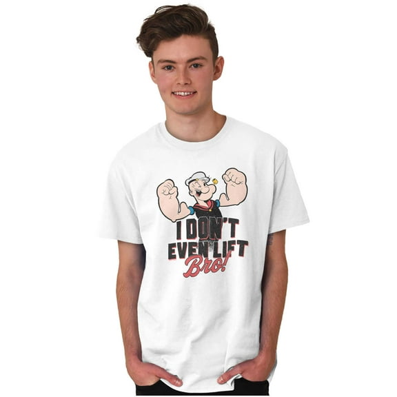 Popeye I Don't Even Lift Bro Funny Men's Graphic T Shirt Tees Brisco Brands M