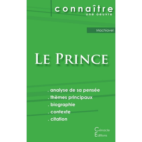 Fiche de lecture Le Prince de Machiavel (Analyse philosophique de référence et résumé complet) (Paperback)