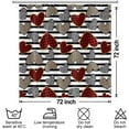 thumbnail image 6 of Valentine''s Day Shower Curtain for Bathroom 72x72 inches Lattice Love Hearts Waterproof Fabric Stall RV Bathtub Black White Stripe Boho Hotel Room Divider Shower Curtains Set with Hooks, 6 of 6