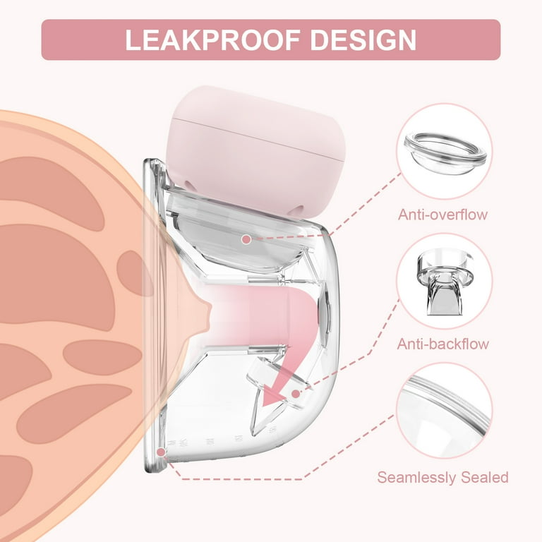 Breast Pump Hands Free, Wearable Breastfeeding Pump Portable Wireless 3 Modes 10 Levels, 2 Pack