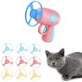 thumbnail image 1 of Colorful Flying Propeller Toys for Cats, Cat Toy with 1 Launcher and 10 Discs, 1 of 5